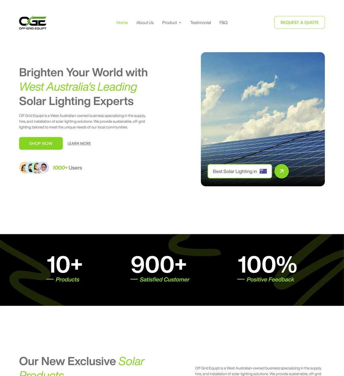 Off Grid Equipt website